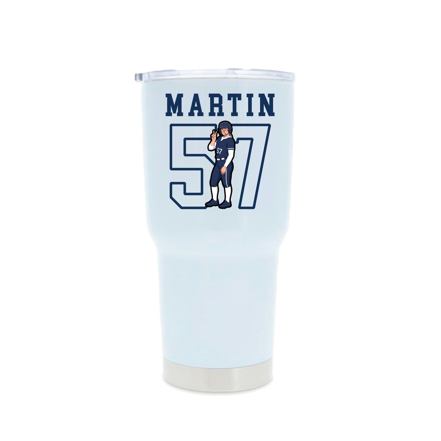 30oz Stainless Steel Tumbler — Shirsey in White