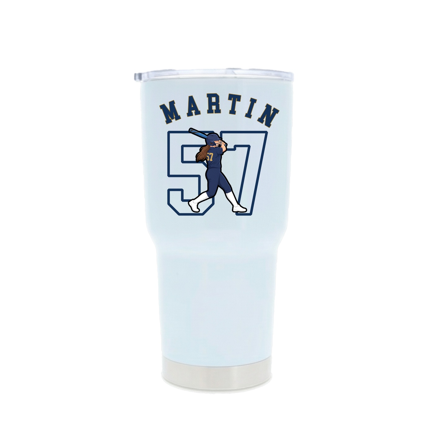30oz Stainless Steel Tumbler — Shirsey Arch in White
