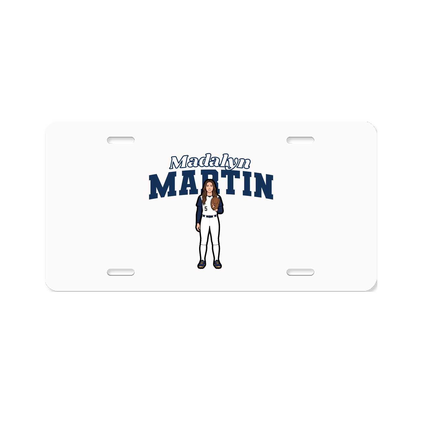 License Plate — Name Arch in Classic