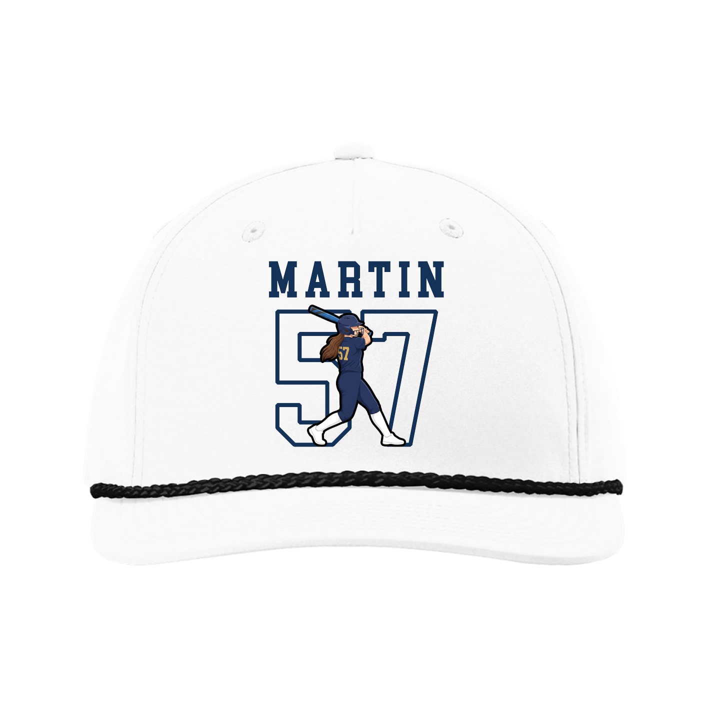 Five-Panel Classic Rope Cap — Shirsey in White
