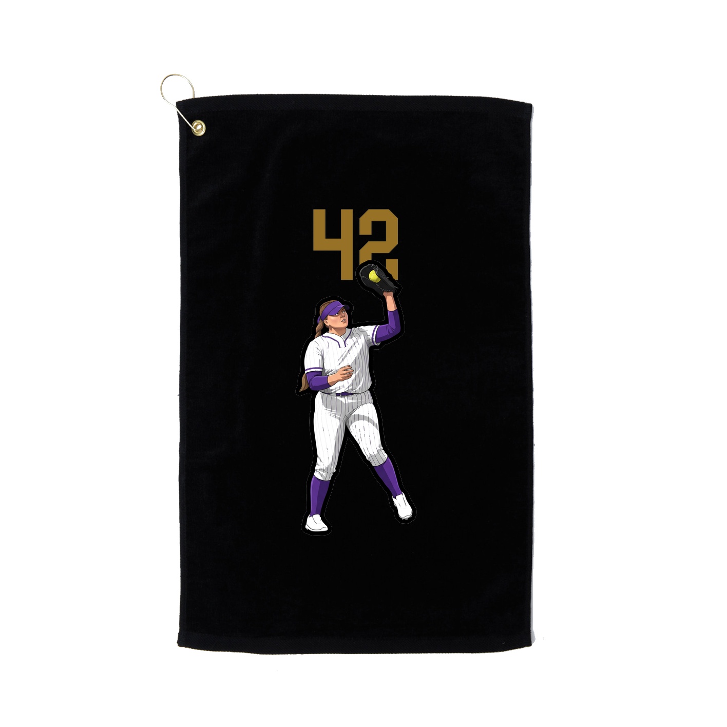 Golf Towel — Number Top in Black