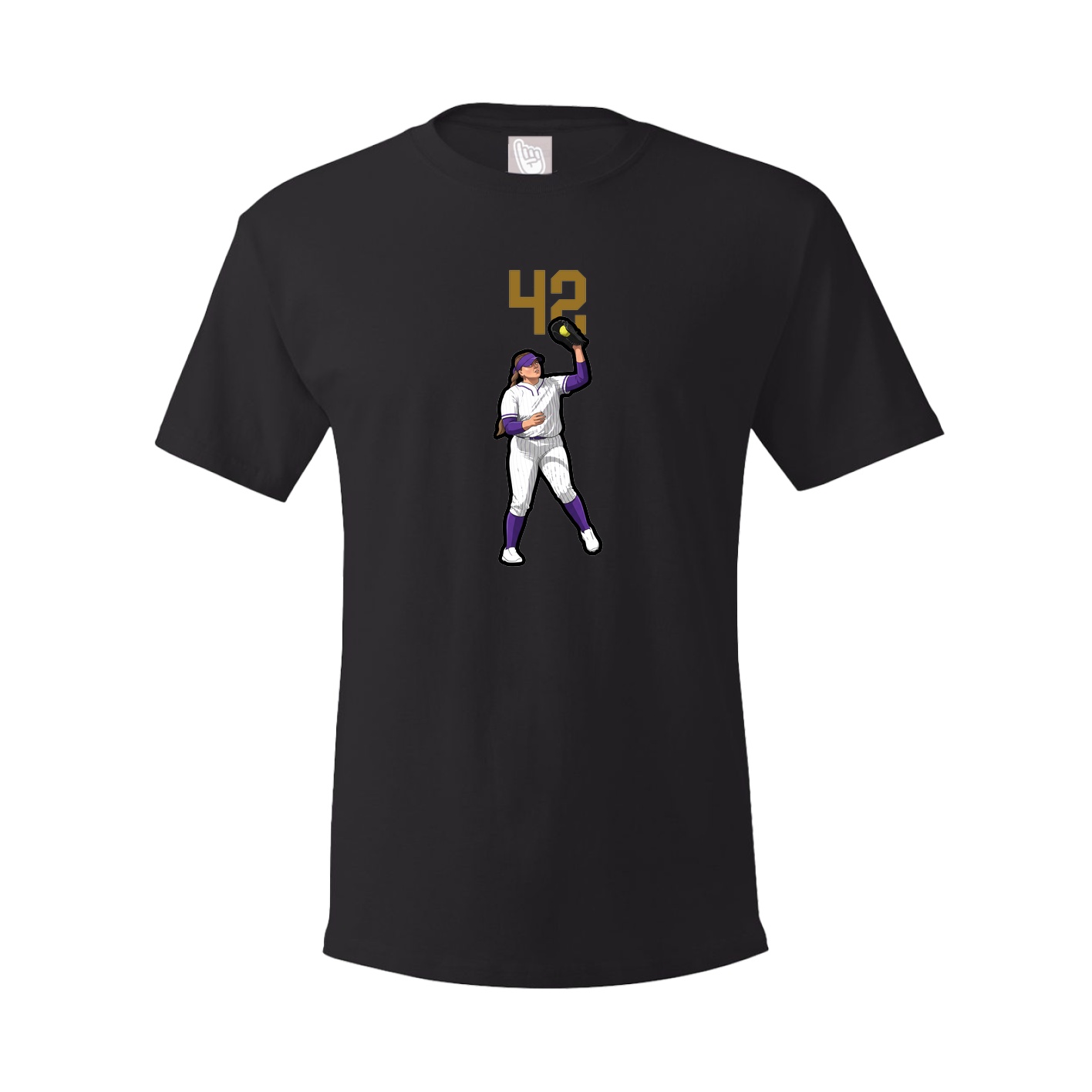 Youth Tee — Number Top in Black
