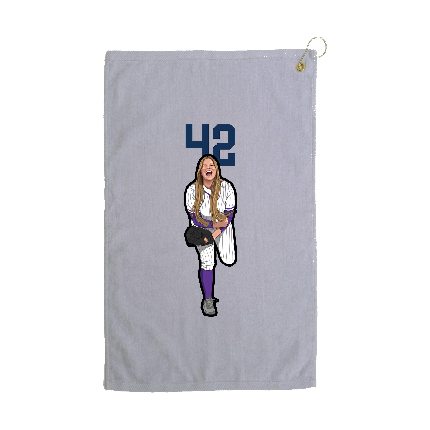 Golf Towel — Number Top in Grey