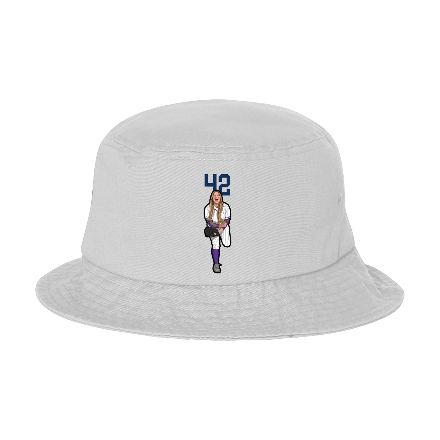 Bucket Cap — Number Top in White