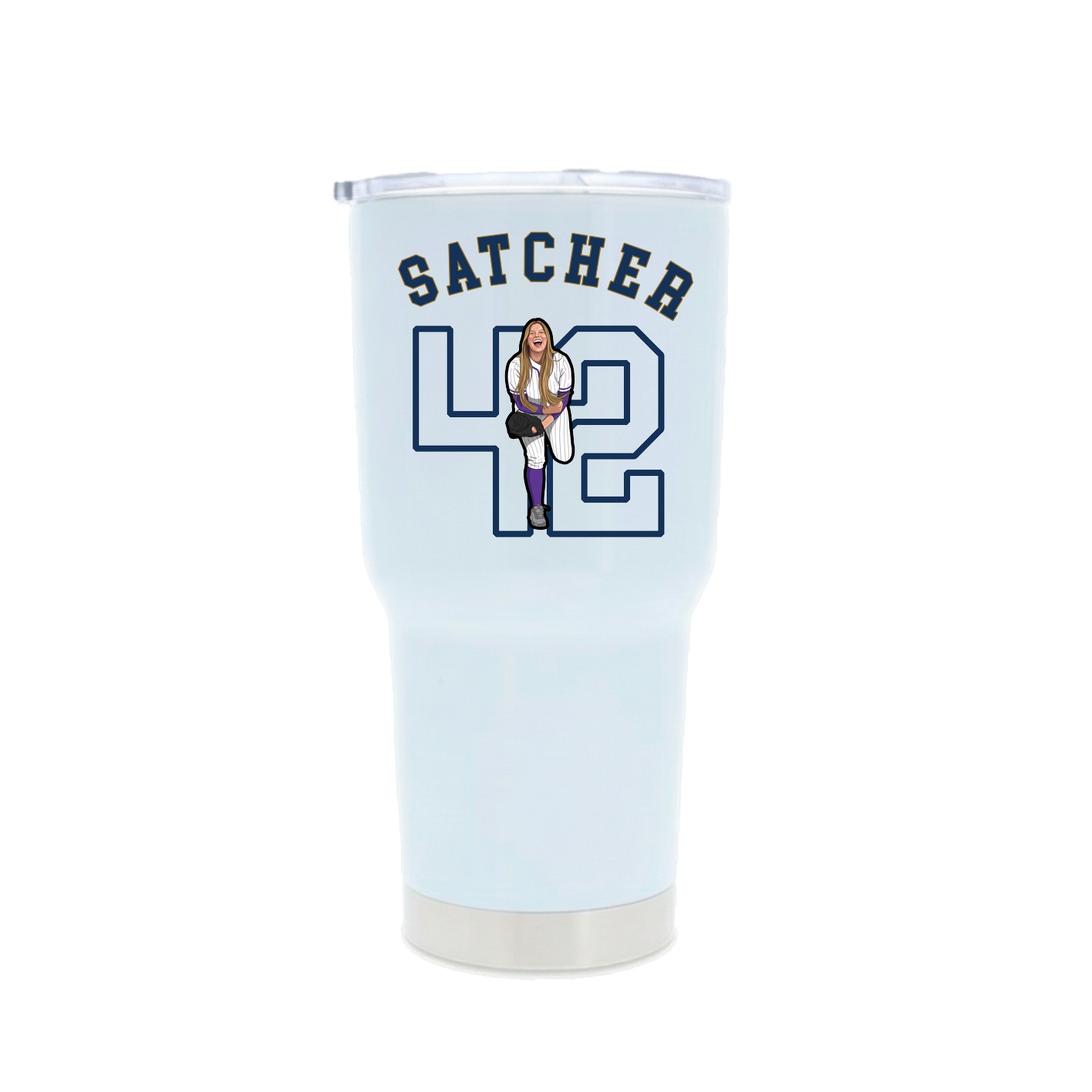 30oz Stainless Steel Tumbler — Shirsey Arch in White