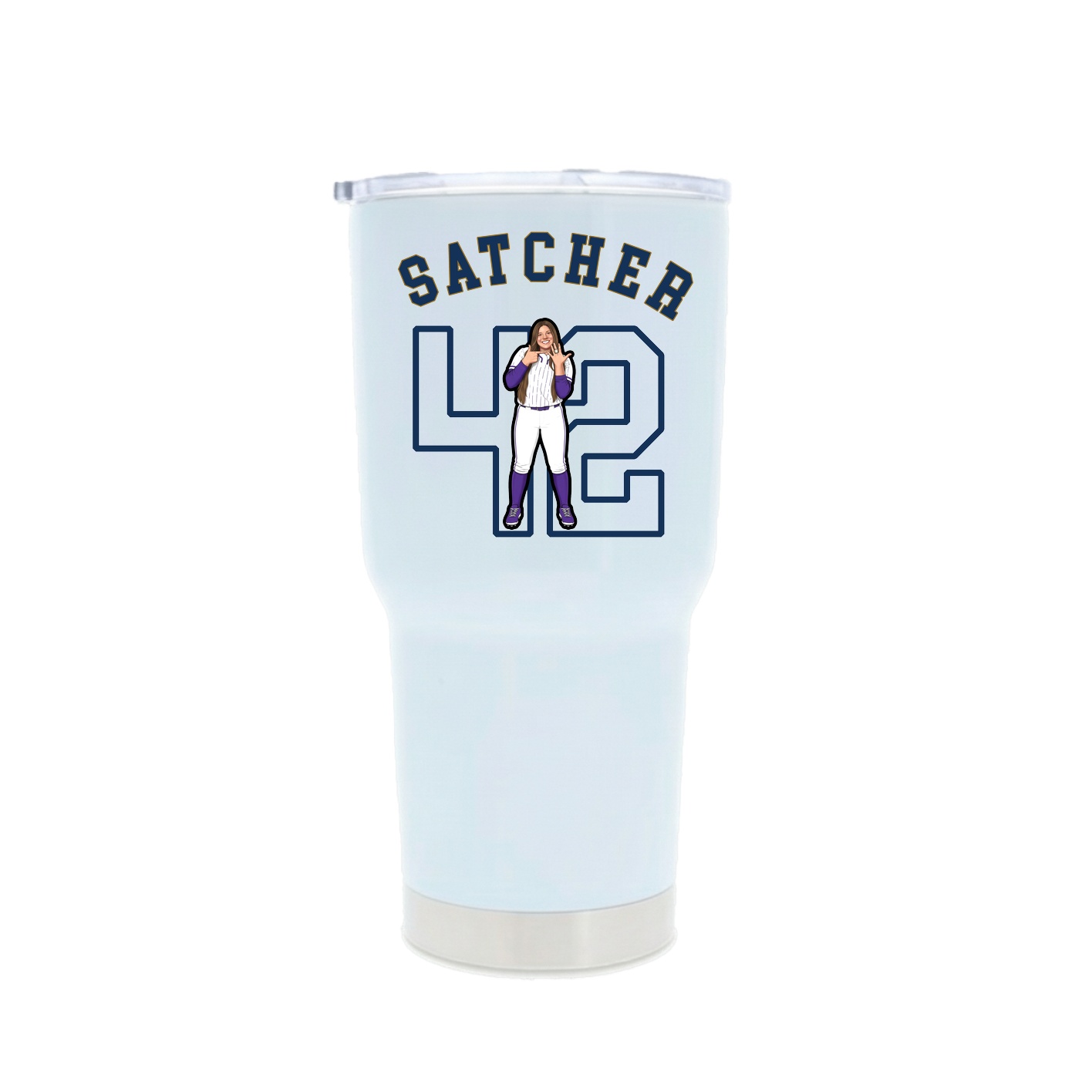 30oz Stainless Steel Tumbler — Shirsey Arch in White