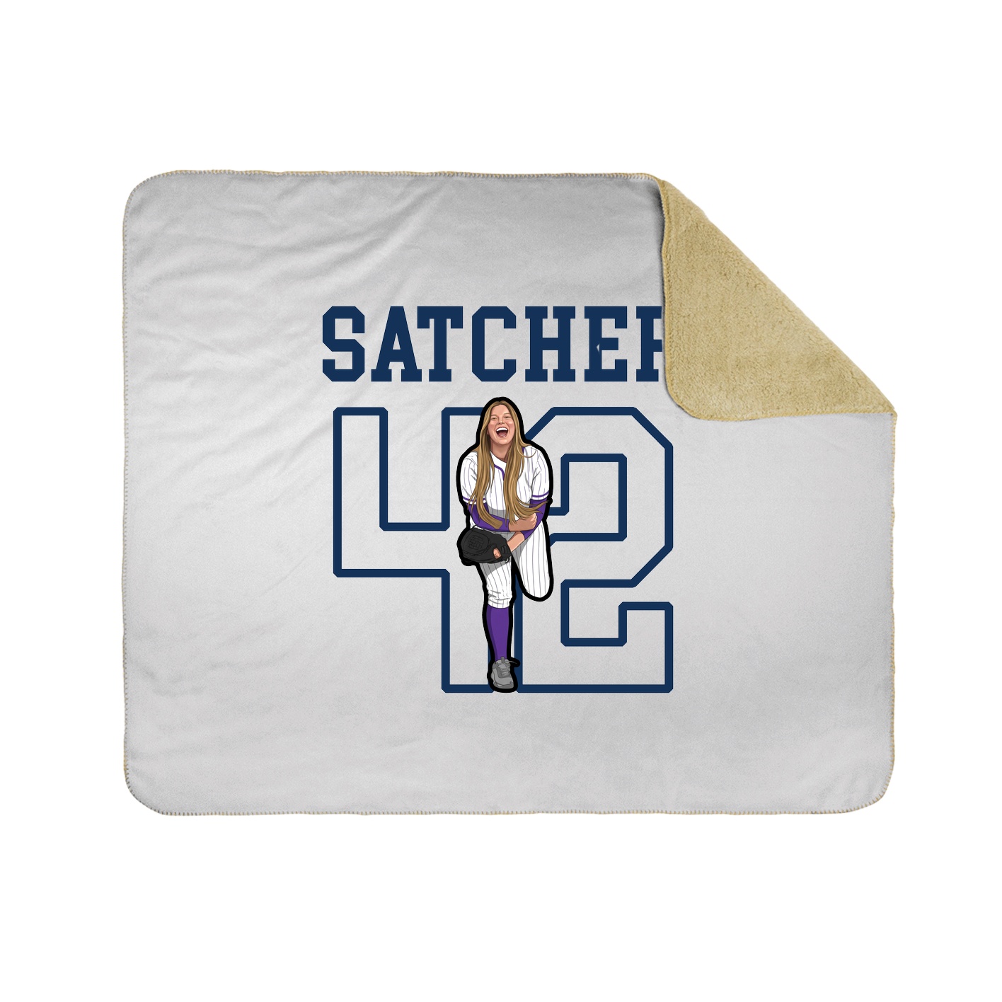 50x60 Sherpa Lined Throw Blanket