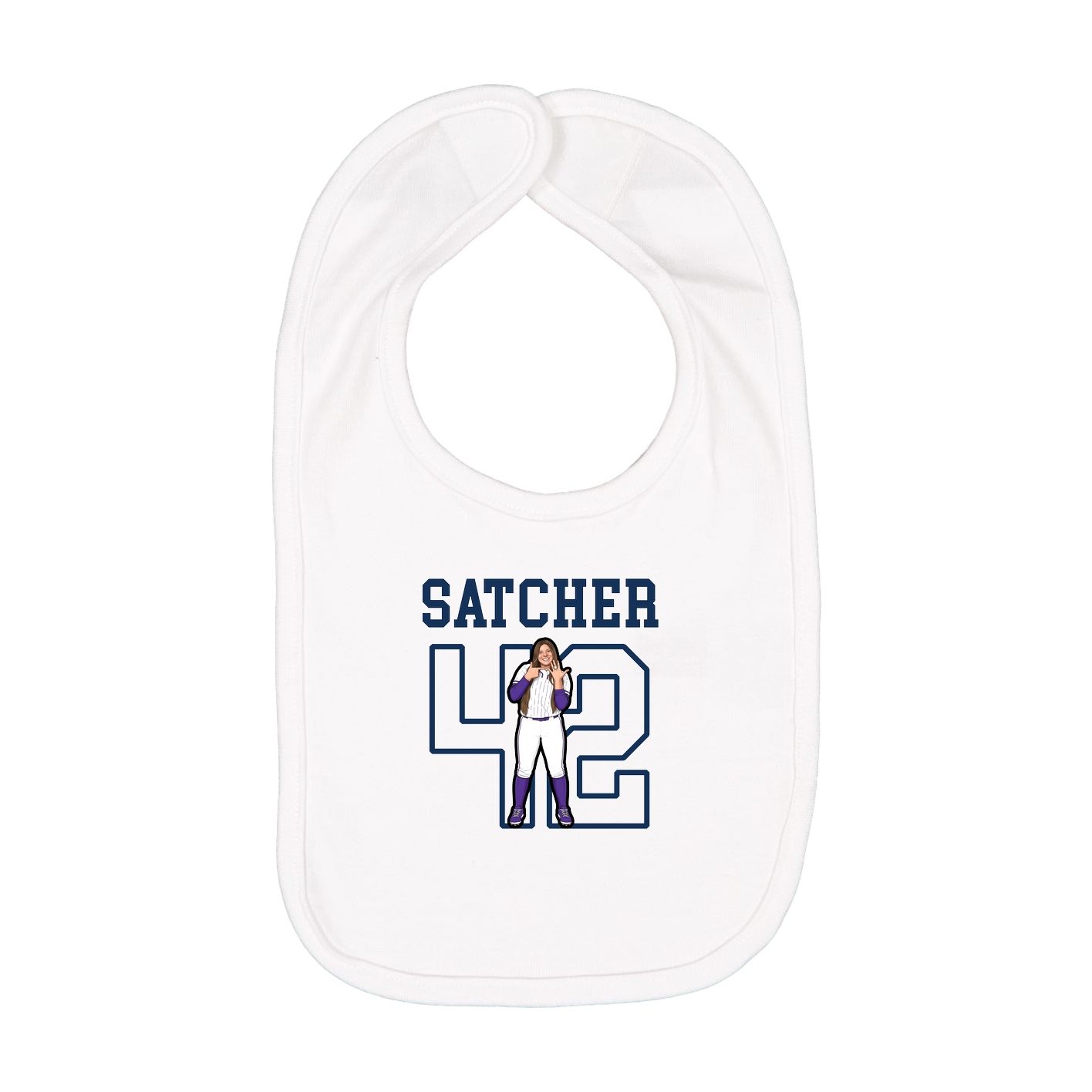Infant Bib — Shirsey in White