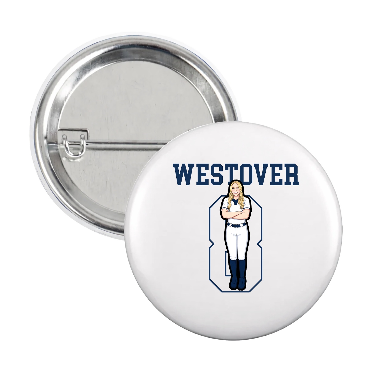 Game Day Button — Shirsey in White