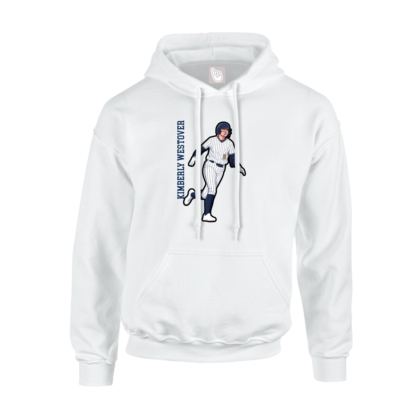 Youth Hoodie — Name Vertical in White