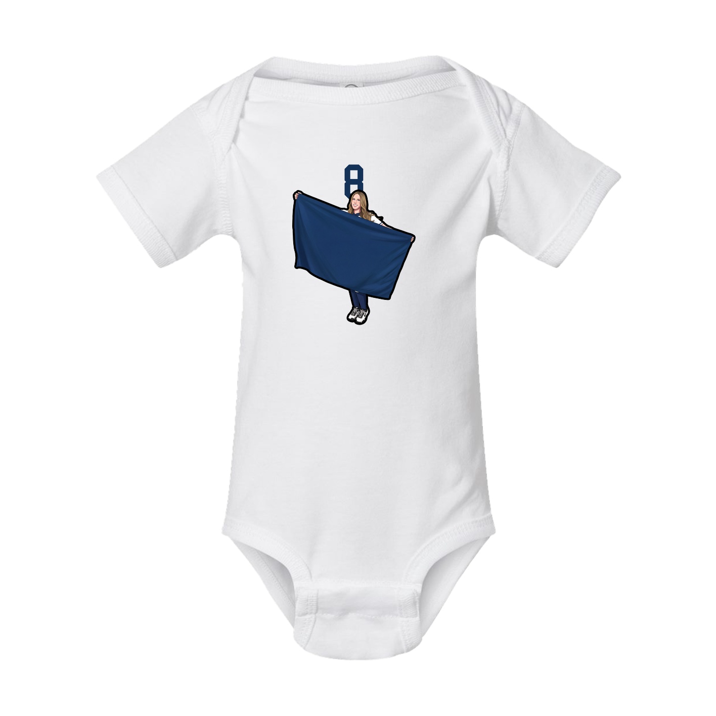 Baby Onesie — Number Top in White