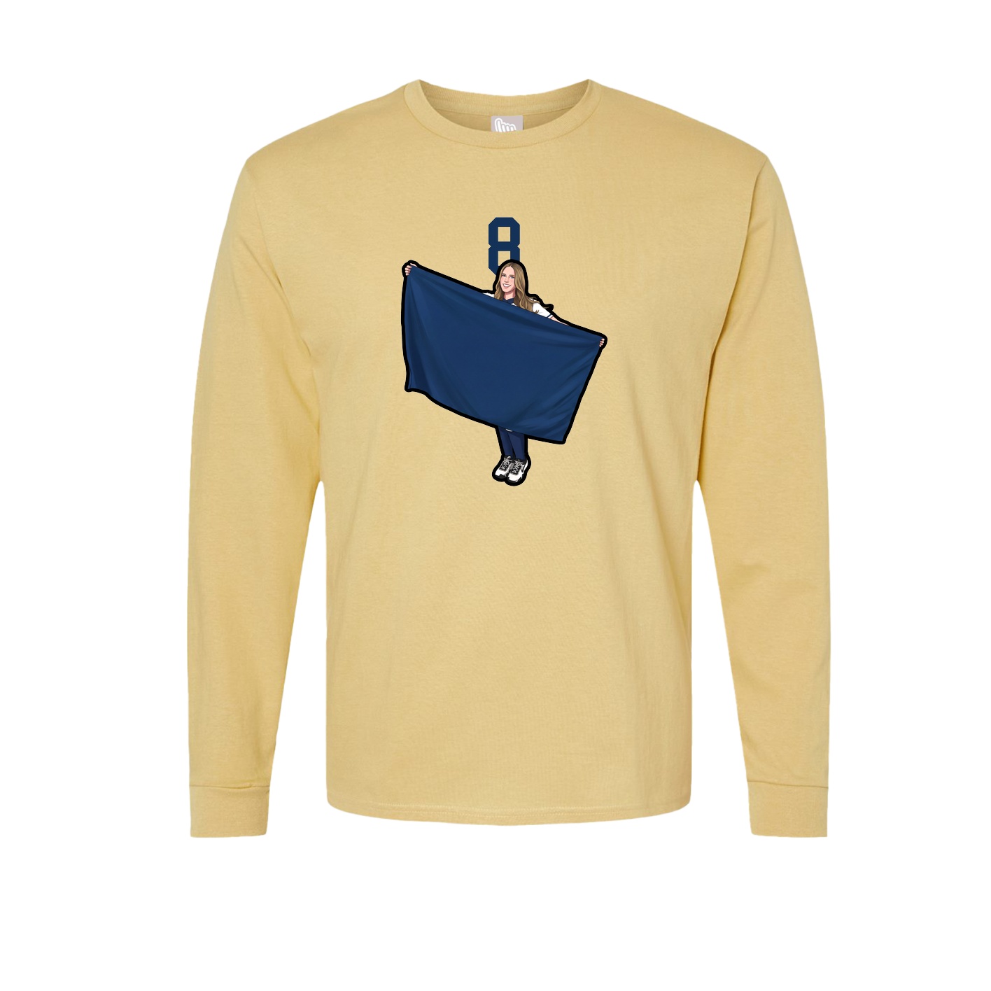 Long Sleeve Tee — Number Top in Vegas Gold