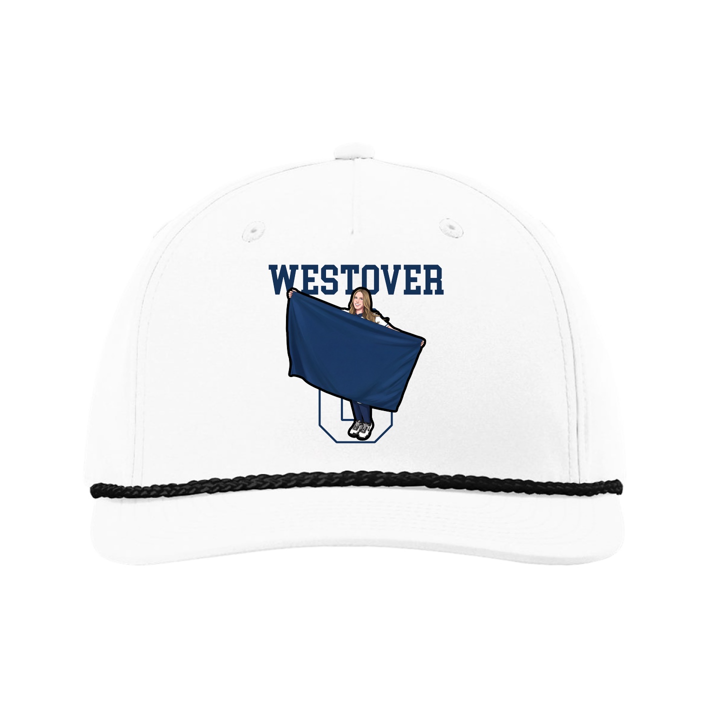Five-Panel Classic Rope Cap — Shirsey in White