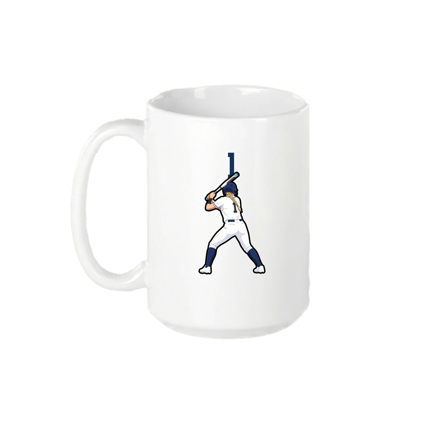 15oz Coffee Mug — Number Top in White