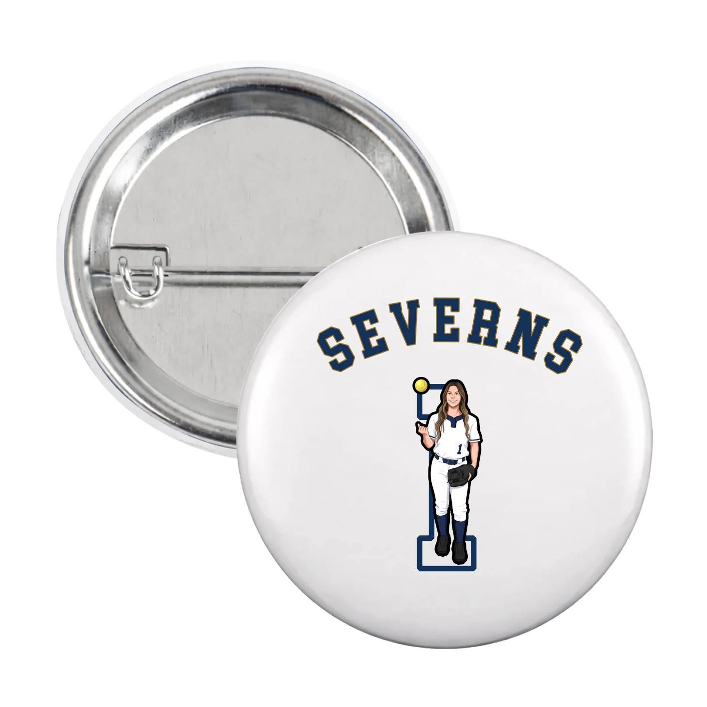 Game Day Button — Shirsey Arch in White