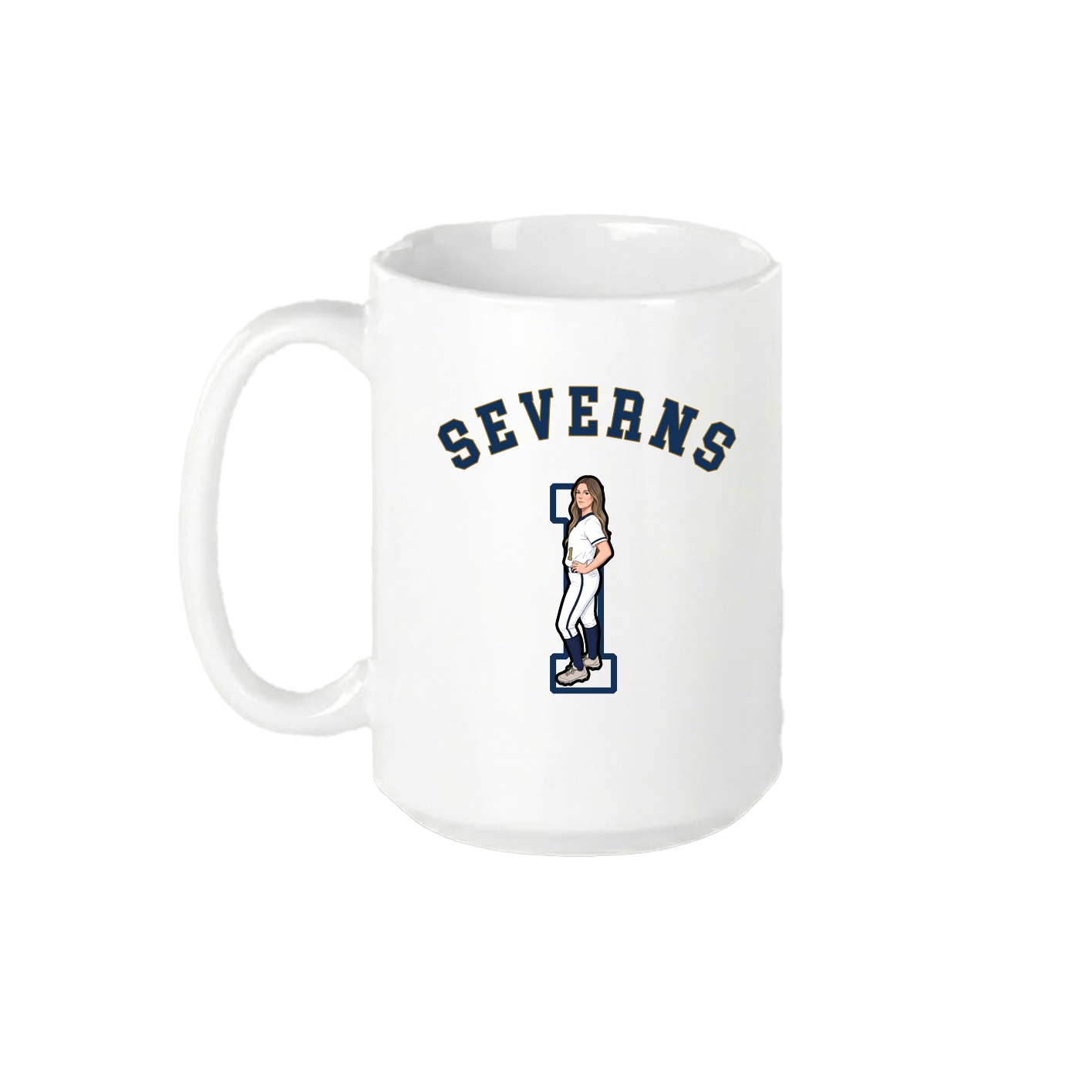 15oz Coffee Mug — Shirsey Arch in White