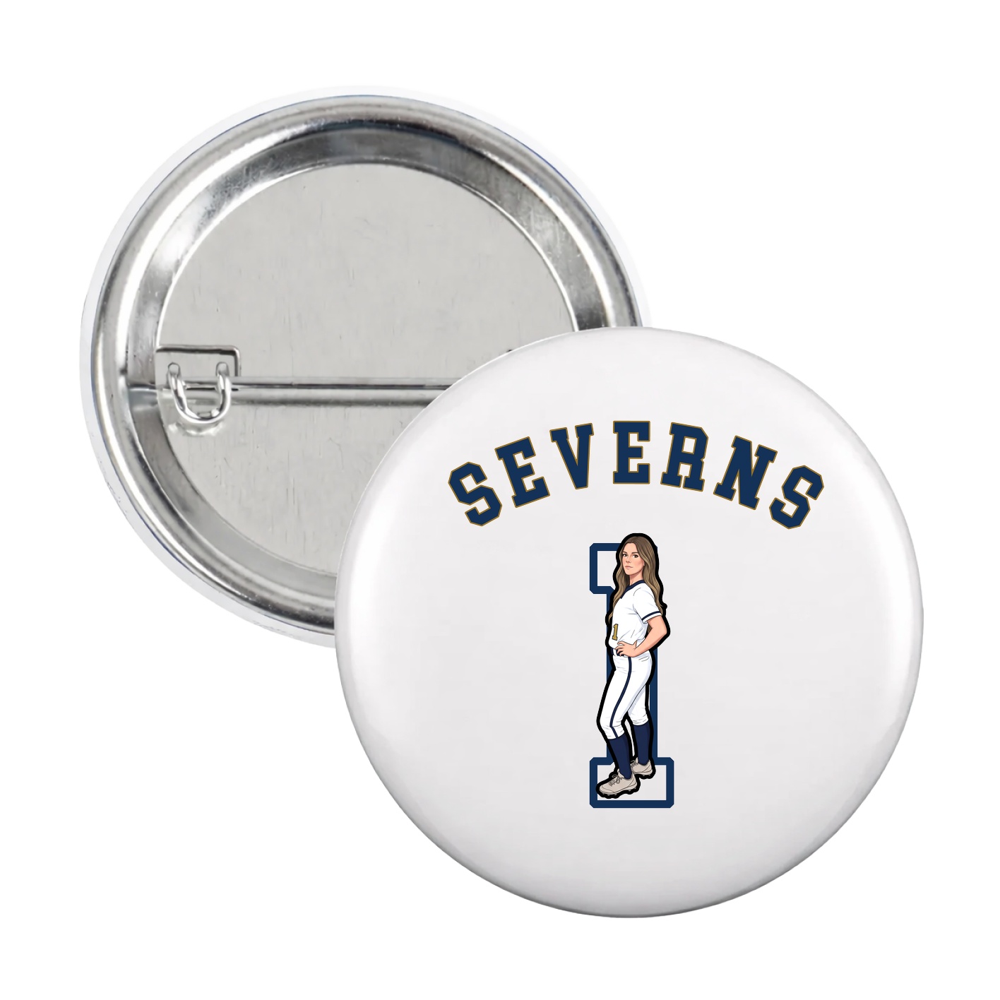 Game Day Button — Shirsey Arch in White