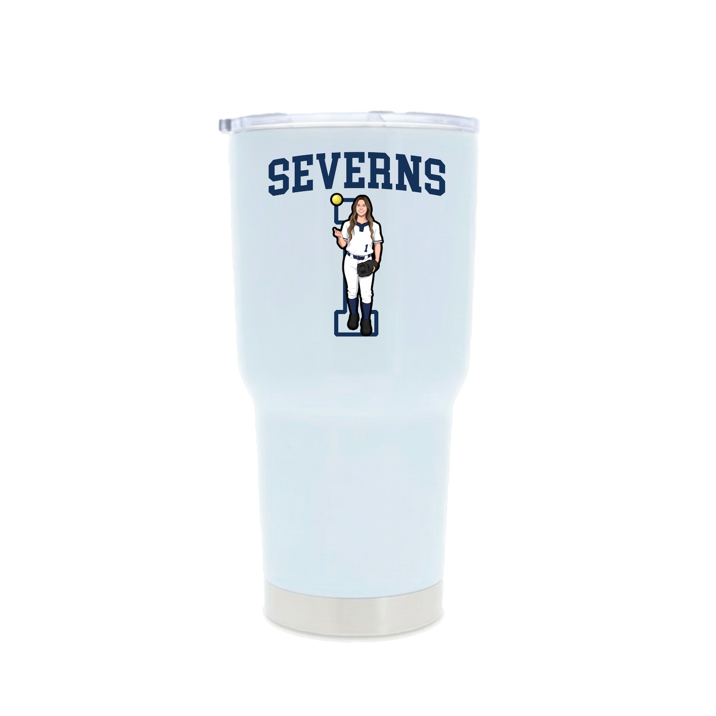 30oz Stainless Steel Tumbler — Shirsey in White