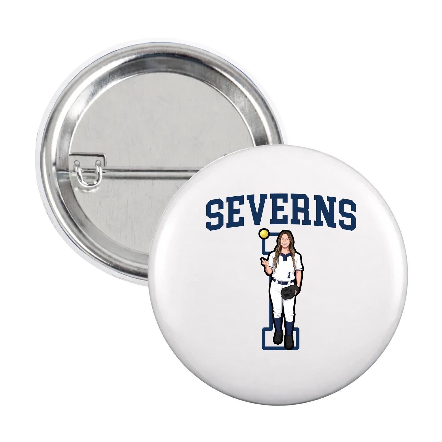 Game Day Button — Shirsey in White