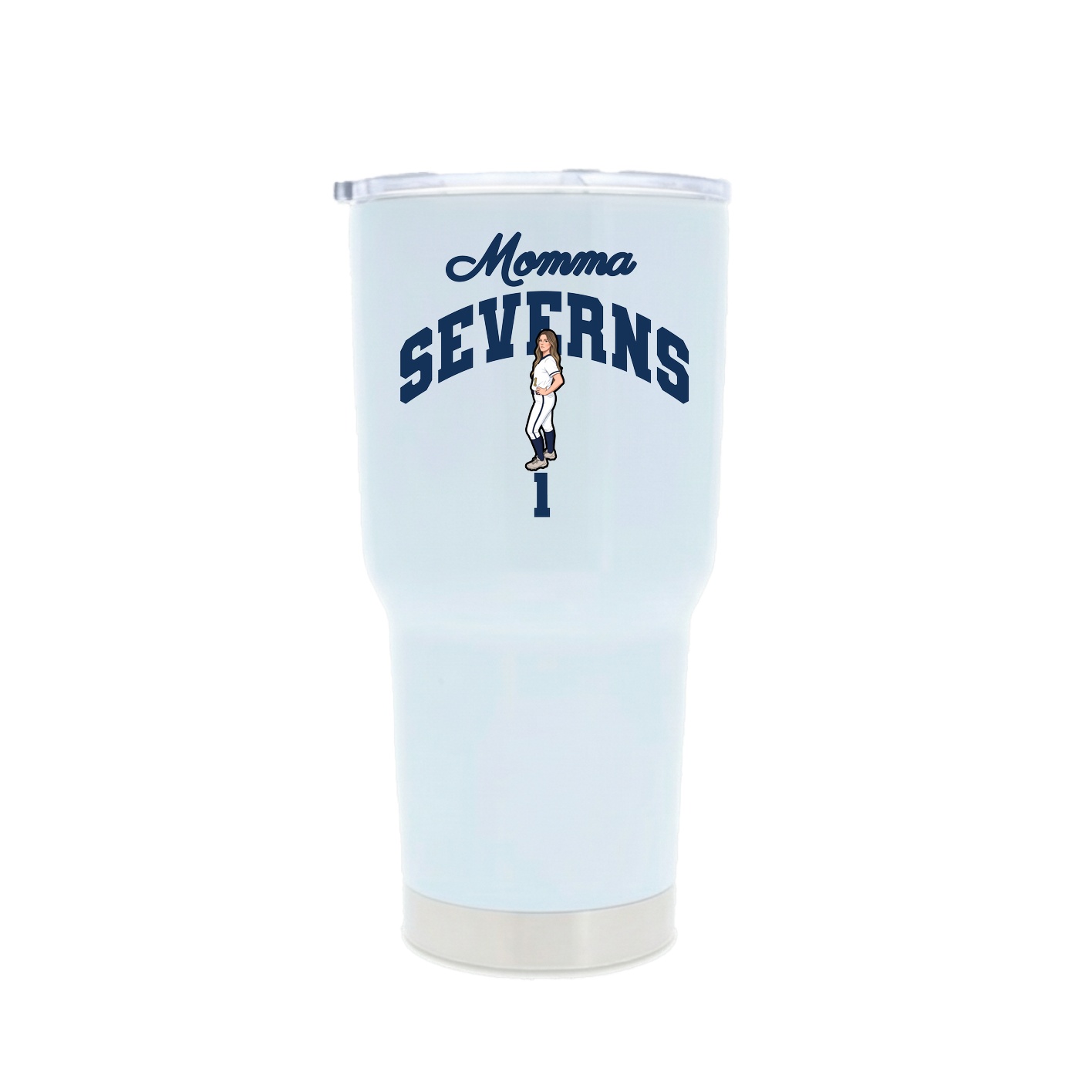 30oz Stainless Steel Tumbler — Mothers Day Arch in White