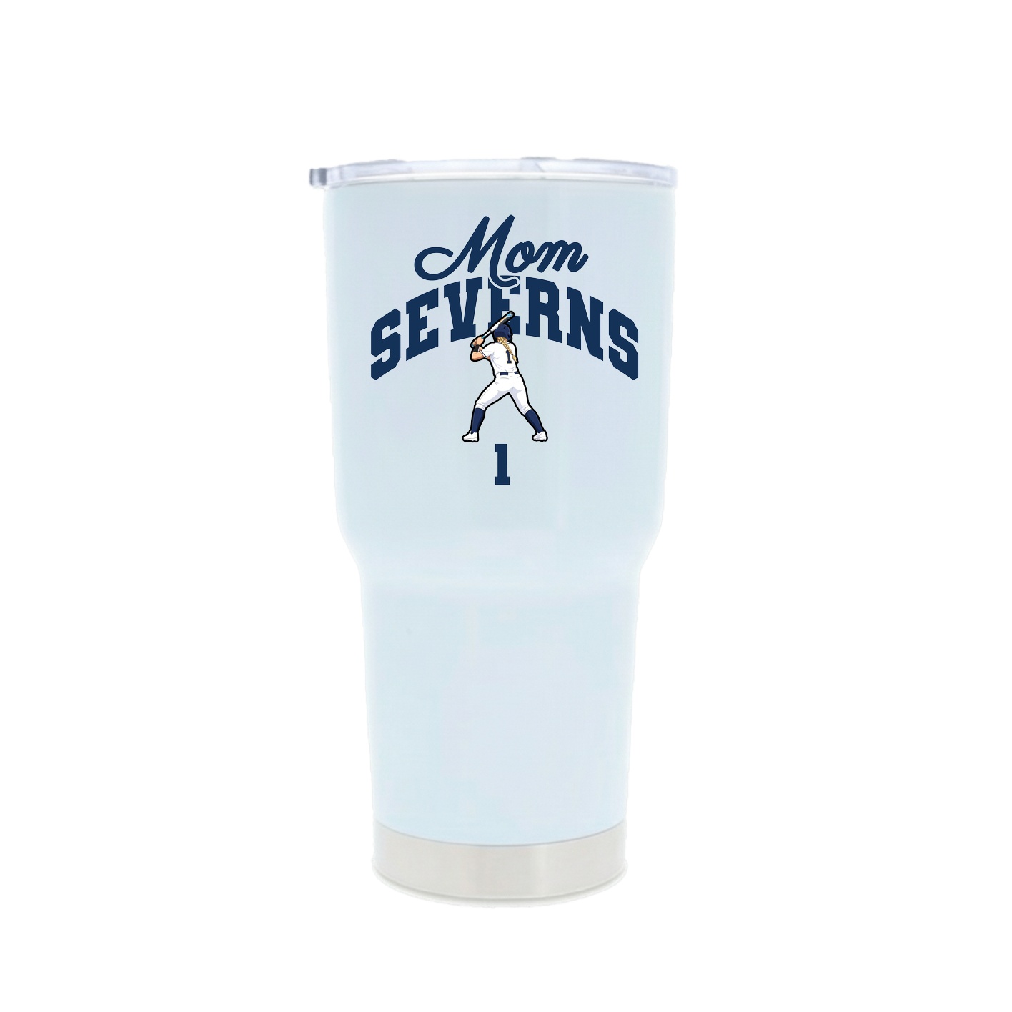 30oz Stainless Steel Tumbler — Mothers Day Arch in White