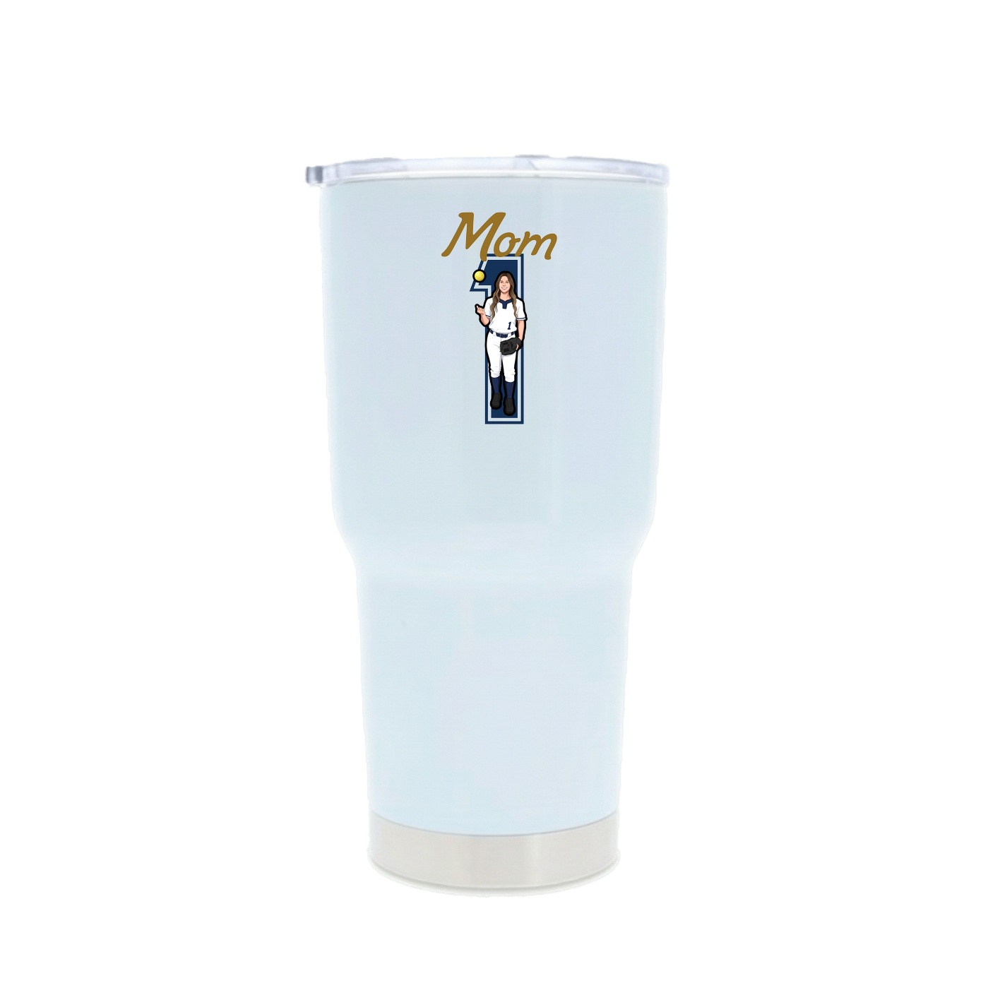30oz Stainless Steel Tumbler — Mothers Day Shirsey in White