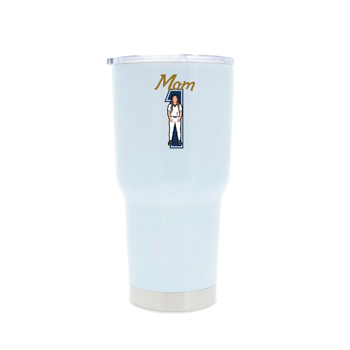 30oz Stainless Steel Tumbler — Mothers Day Shirsey in White