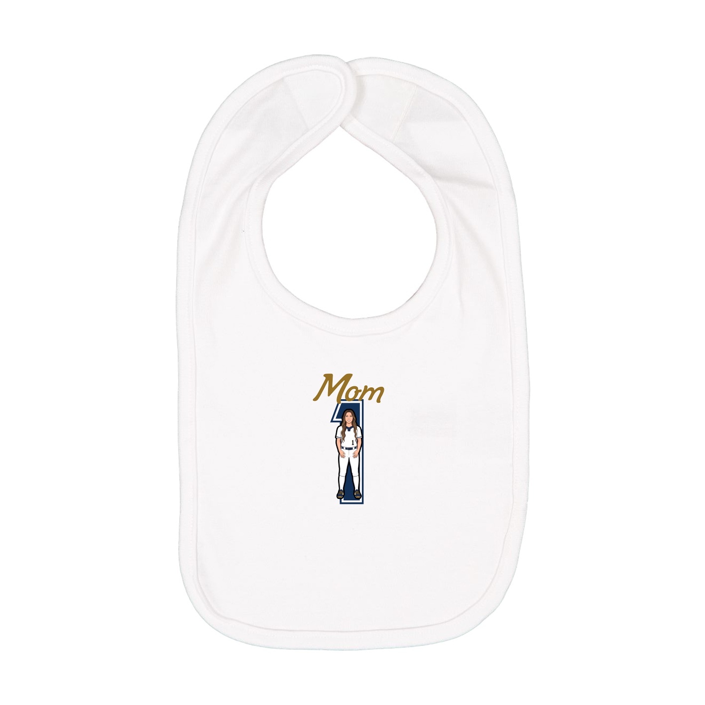 Infant Bib — Mothers Day Shirsey in White