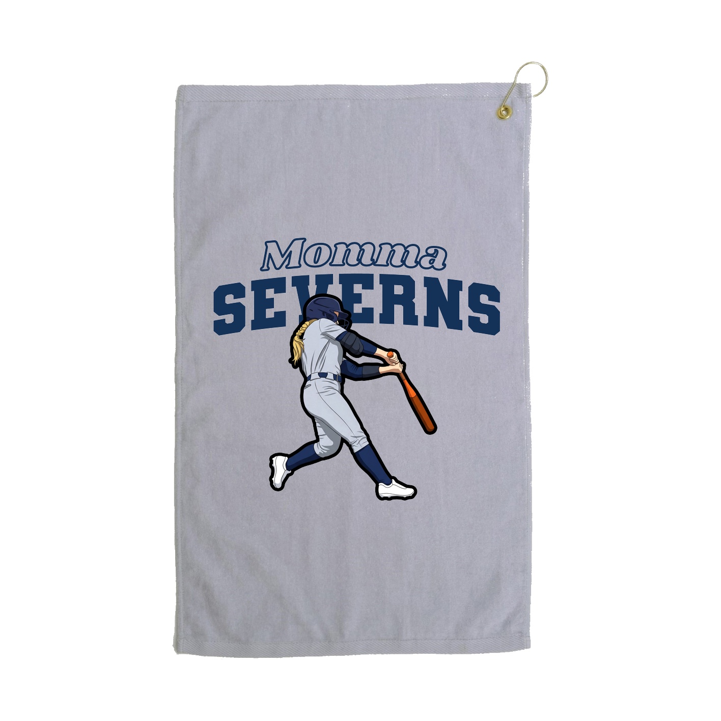 Golf Towel — Mothers Day Block in Grey