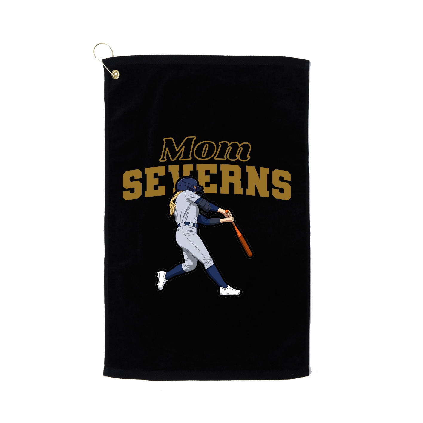 Golf Towel — Mothers Day Block in Black