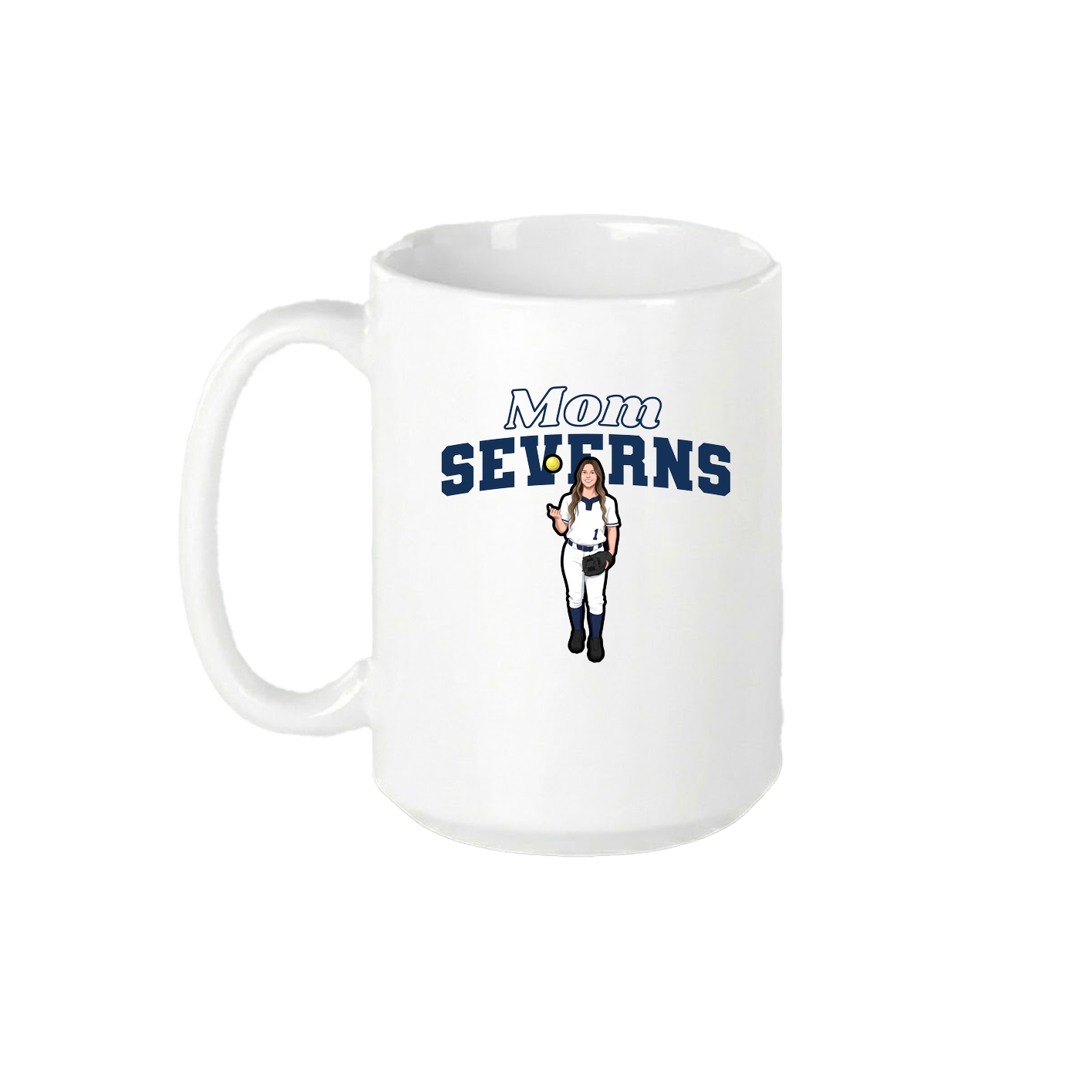 15oz Coffee Mug — Mothers Day Block in White