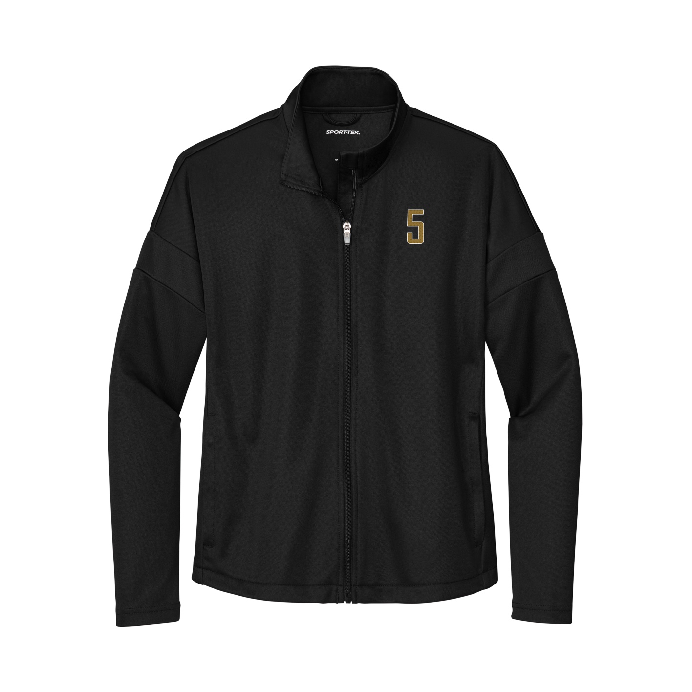 Womens Team Travel Full-Zip Jacket — Front Shirsy in Black