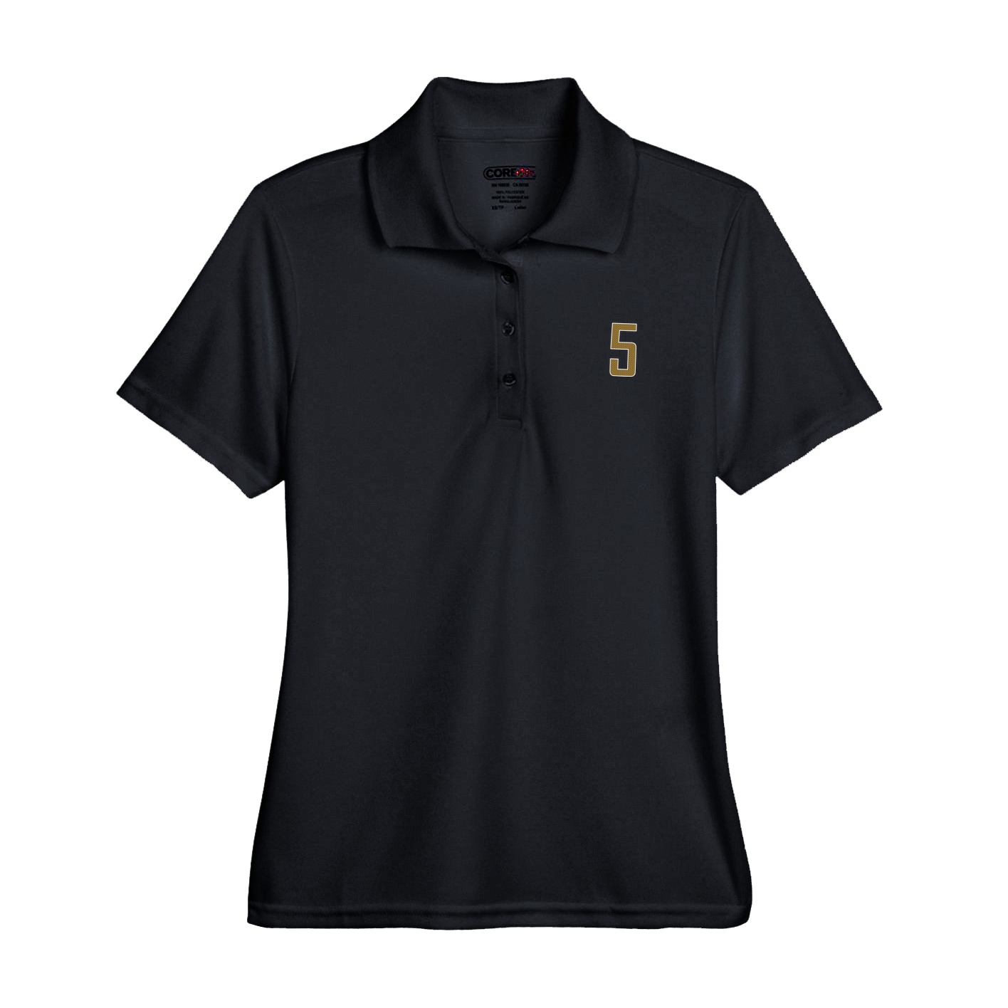 Womens Performance Polo — Front Shirsy in Black