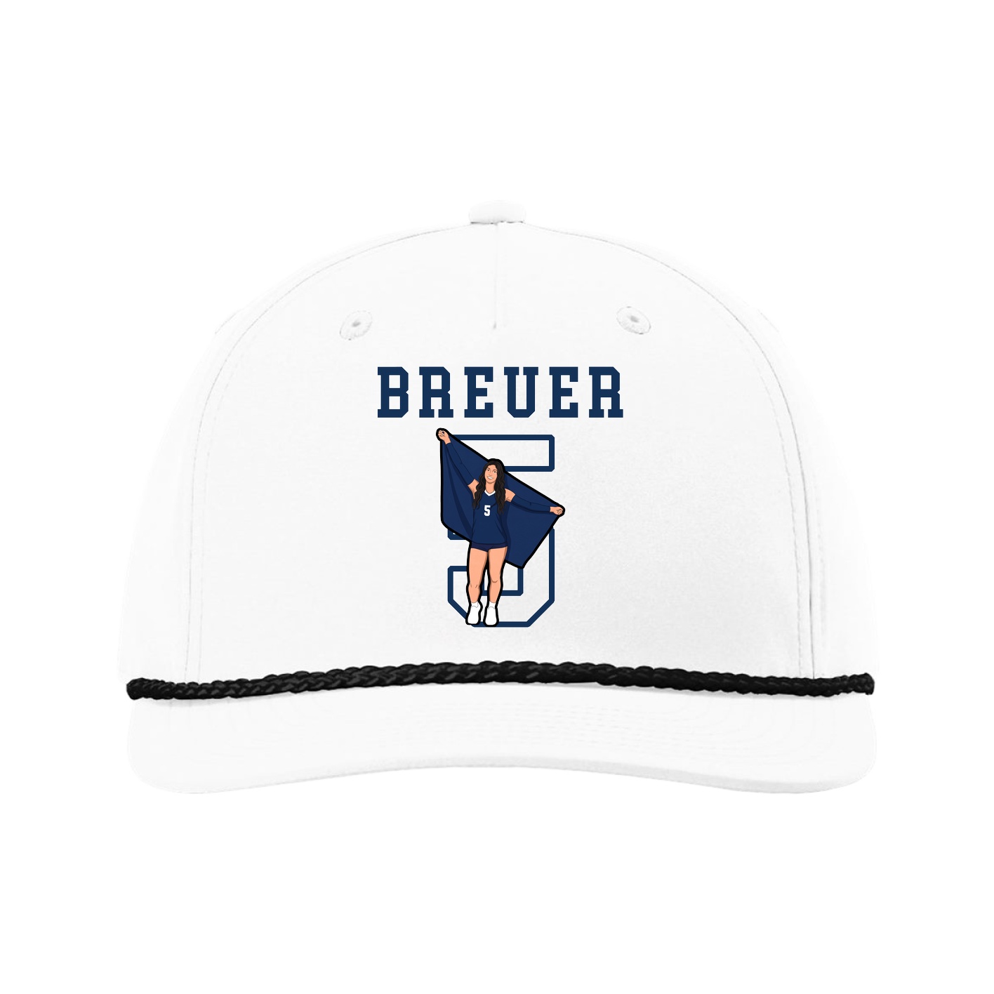 Five-Panel Classic Rope Cap — Shirsey in White