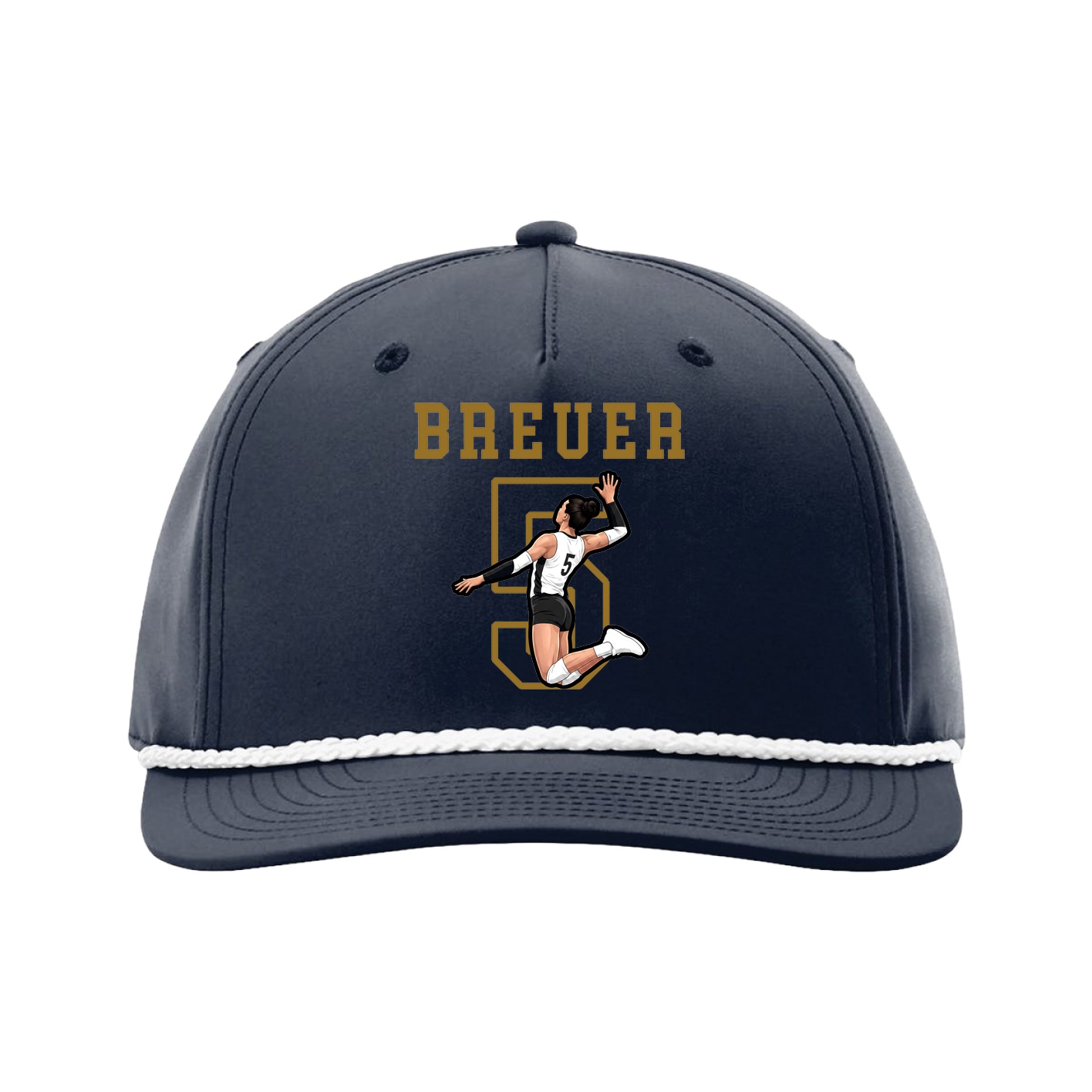 Five-Panel Classic Rope Cap — Shirsey in Navy