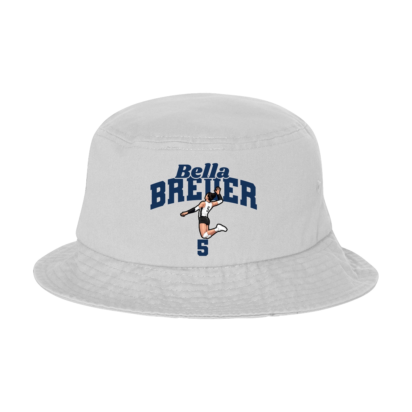 Bucket Cap — Signature Arch in White