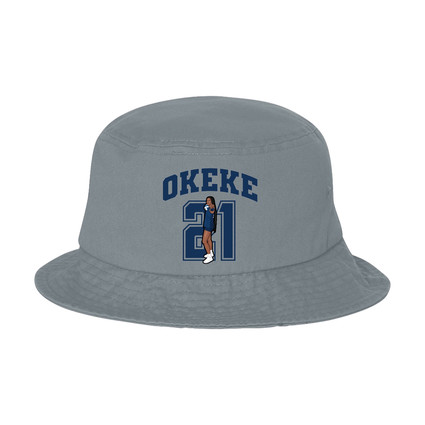 Bucket Cap — Number in Grey