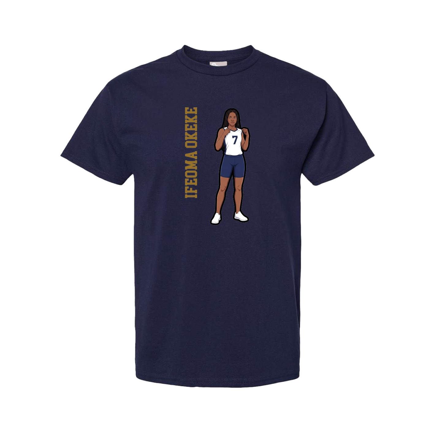 Youth Tee — Name Vertical in Navy