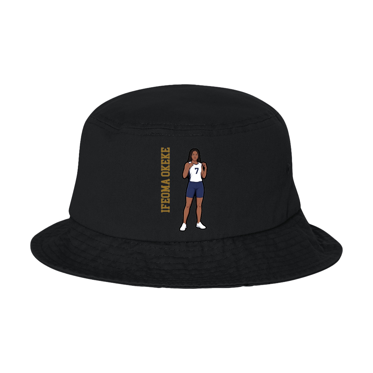 Bucket Cap — Name Vertical in Black