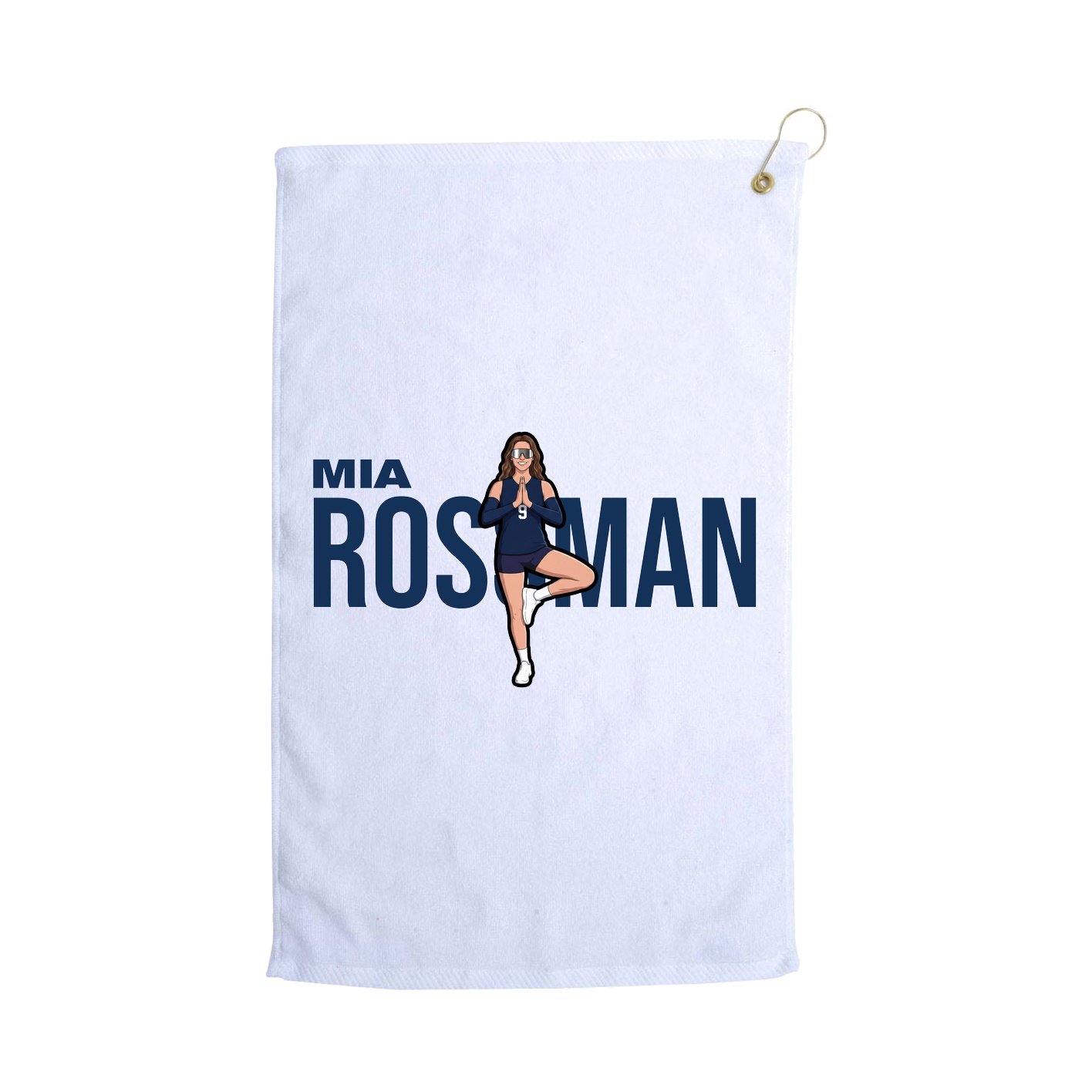 Golf Towel — Player Name in White