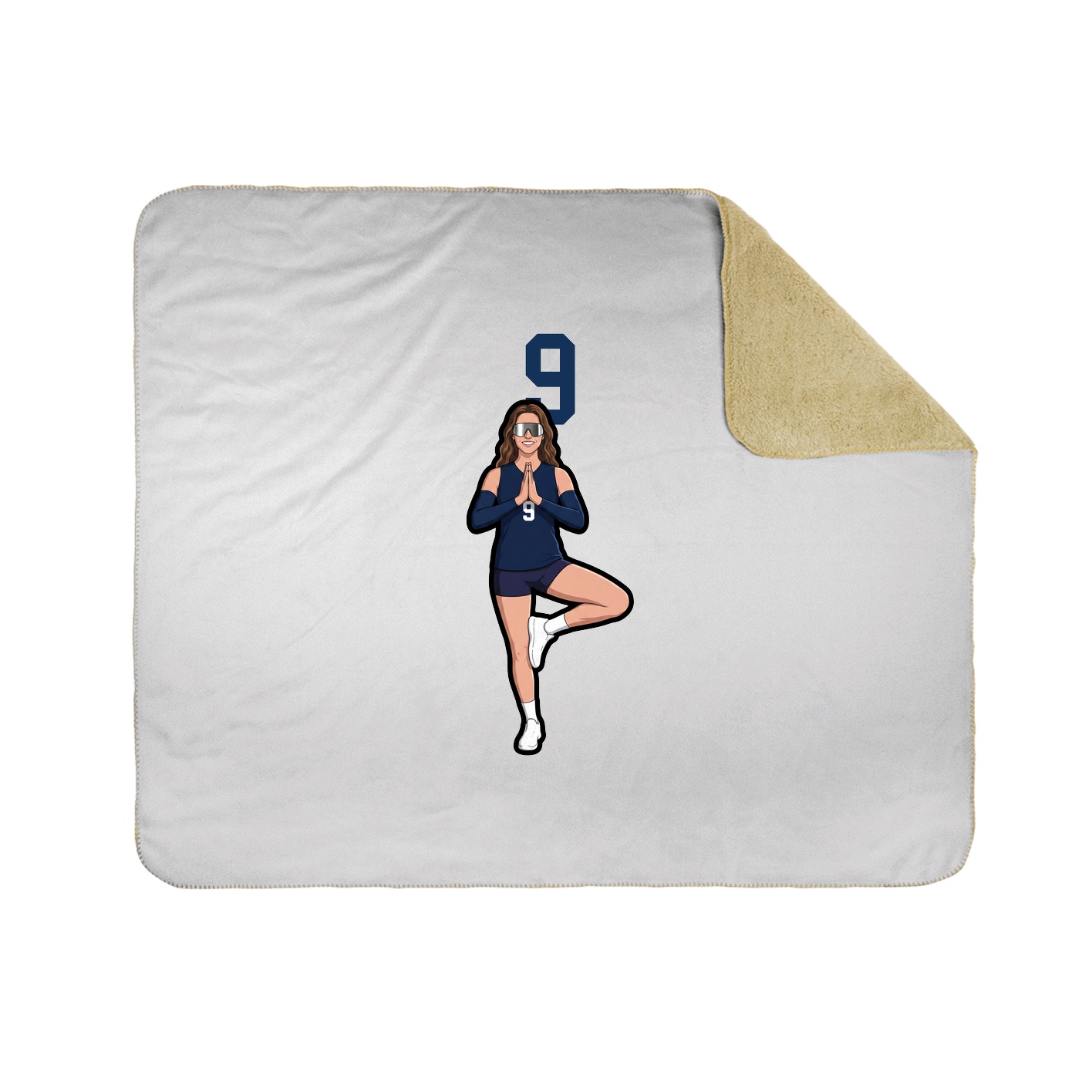 Throw Blanket — Number Top in White