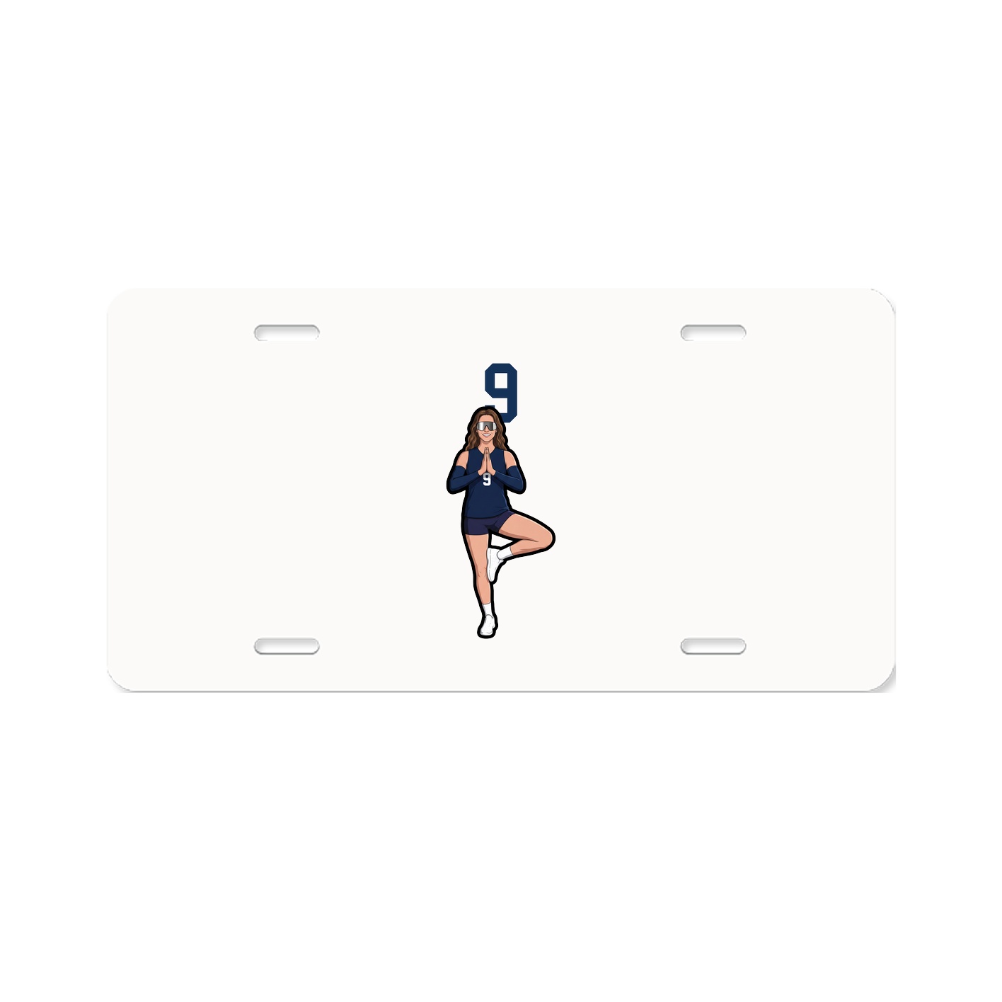 License Plate — Number Top in Classic