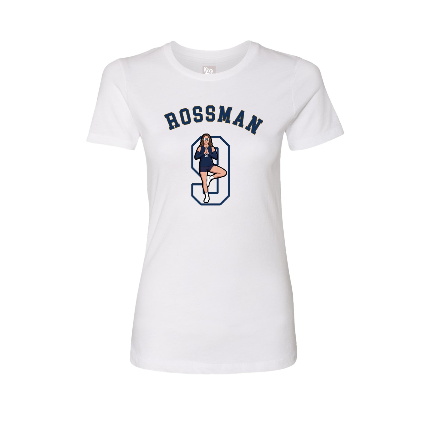 Fitted Women's Tee — Shirsey Arch in White