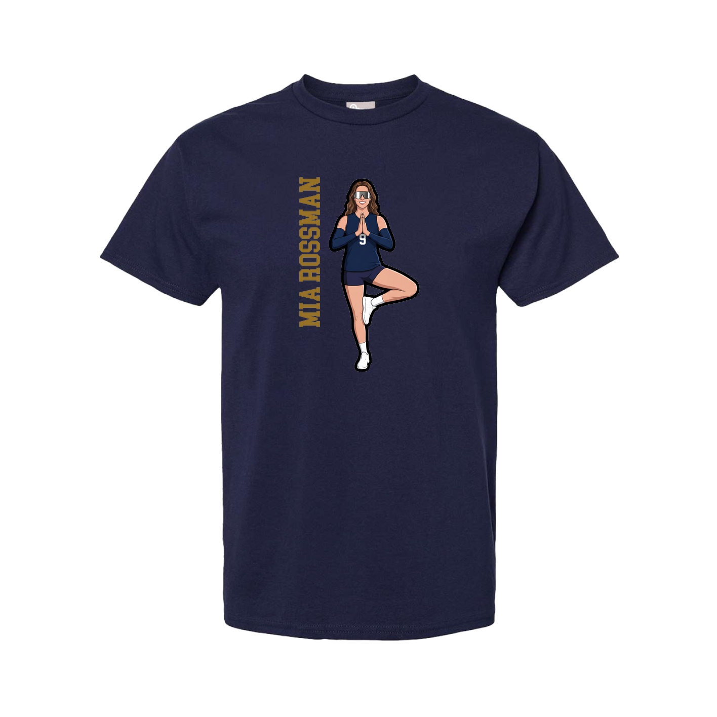 Tee — Name Vertical in Navy