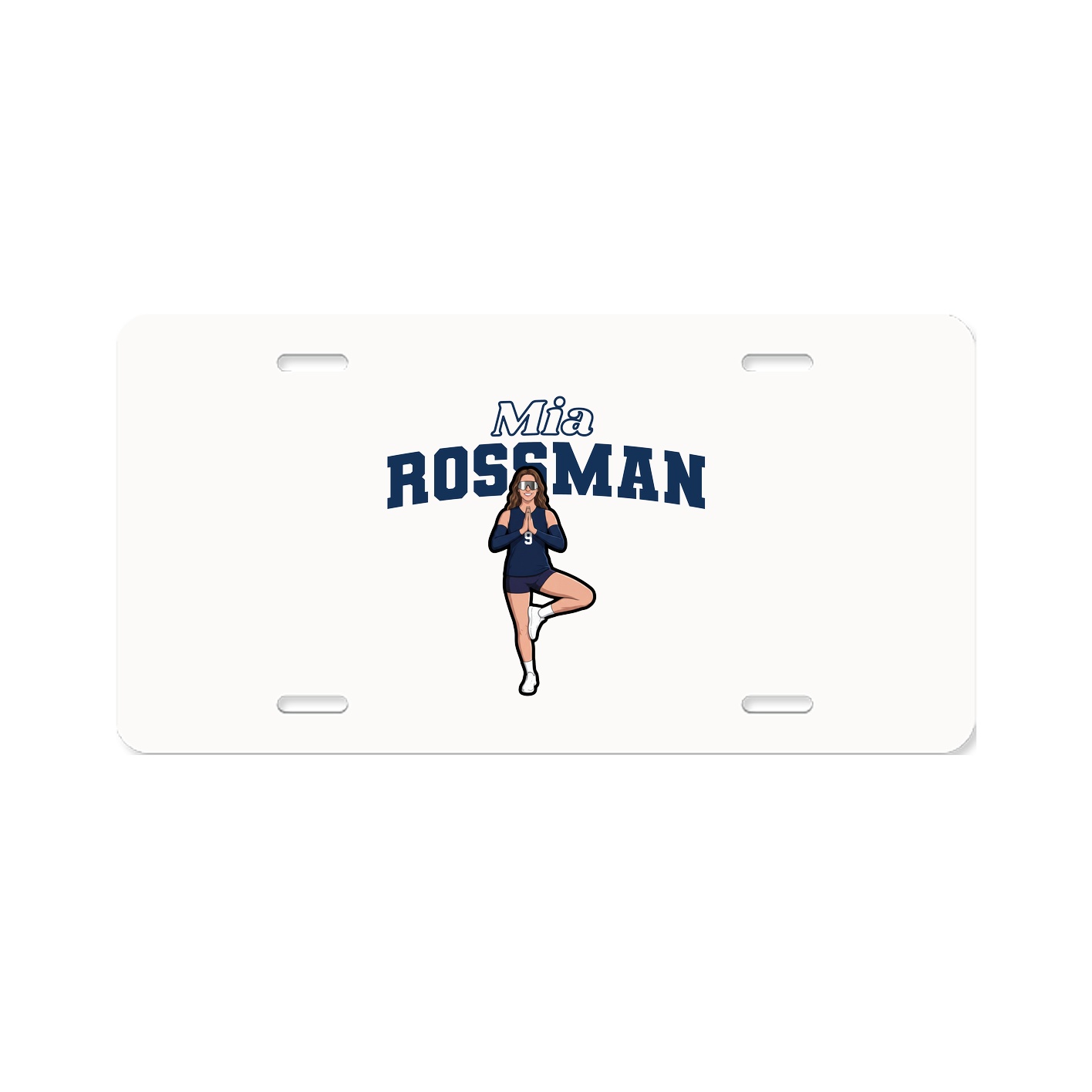 License Plate — Name Arch in Classic