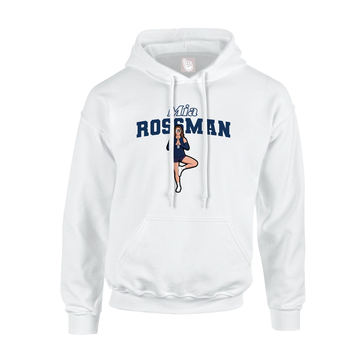 Hoodie — Name Arch in White