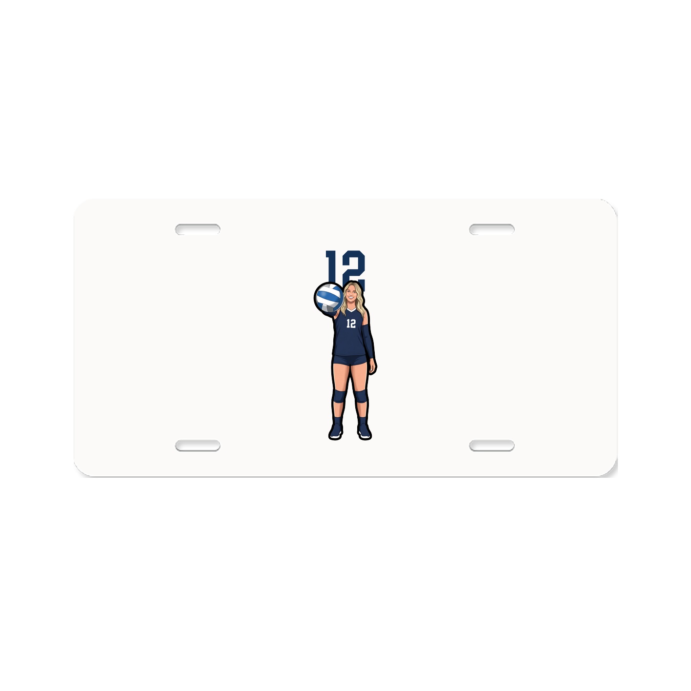 License Plate — Number Top in Classic
