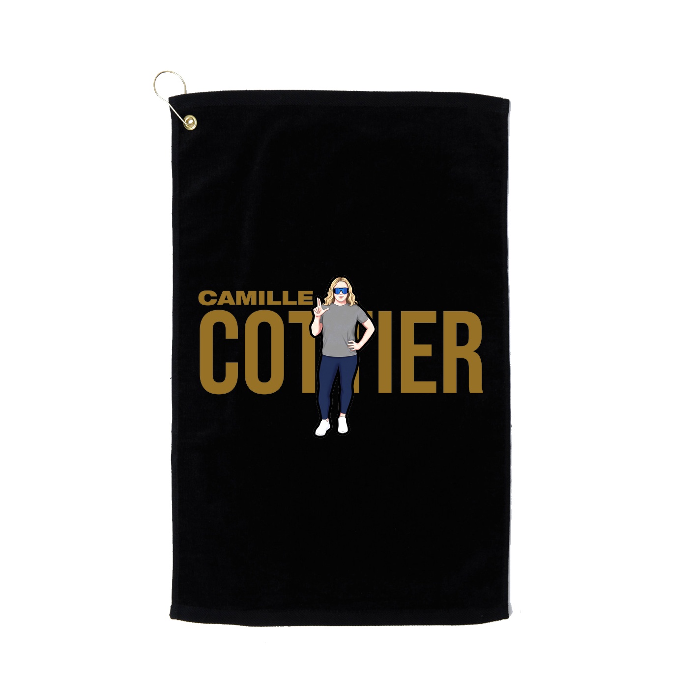 Golf Towel — Player Name in Black