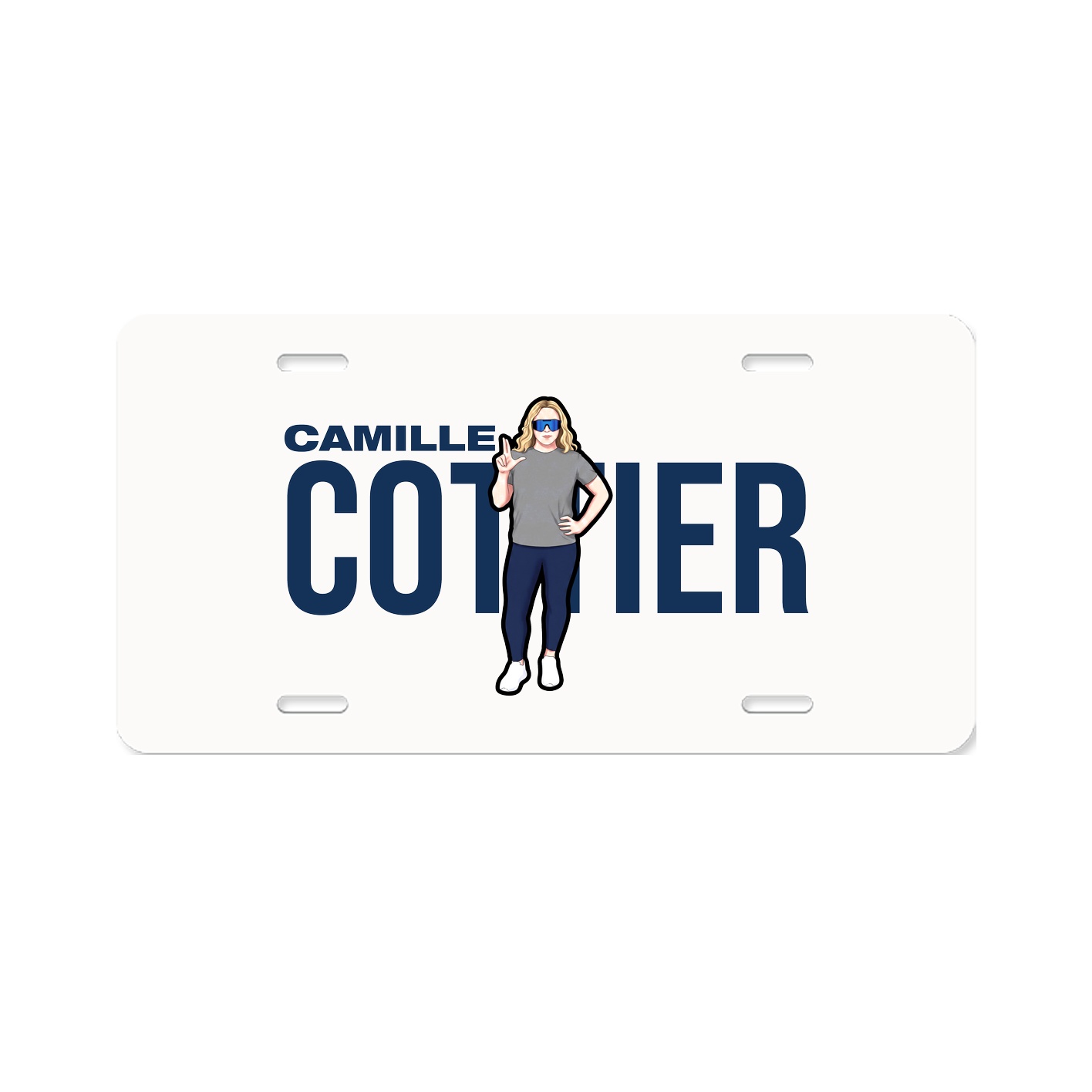 License Plate — Player Name in Classic