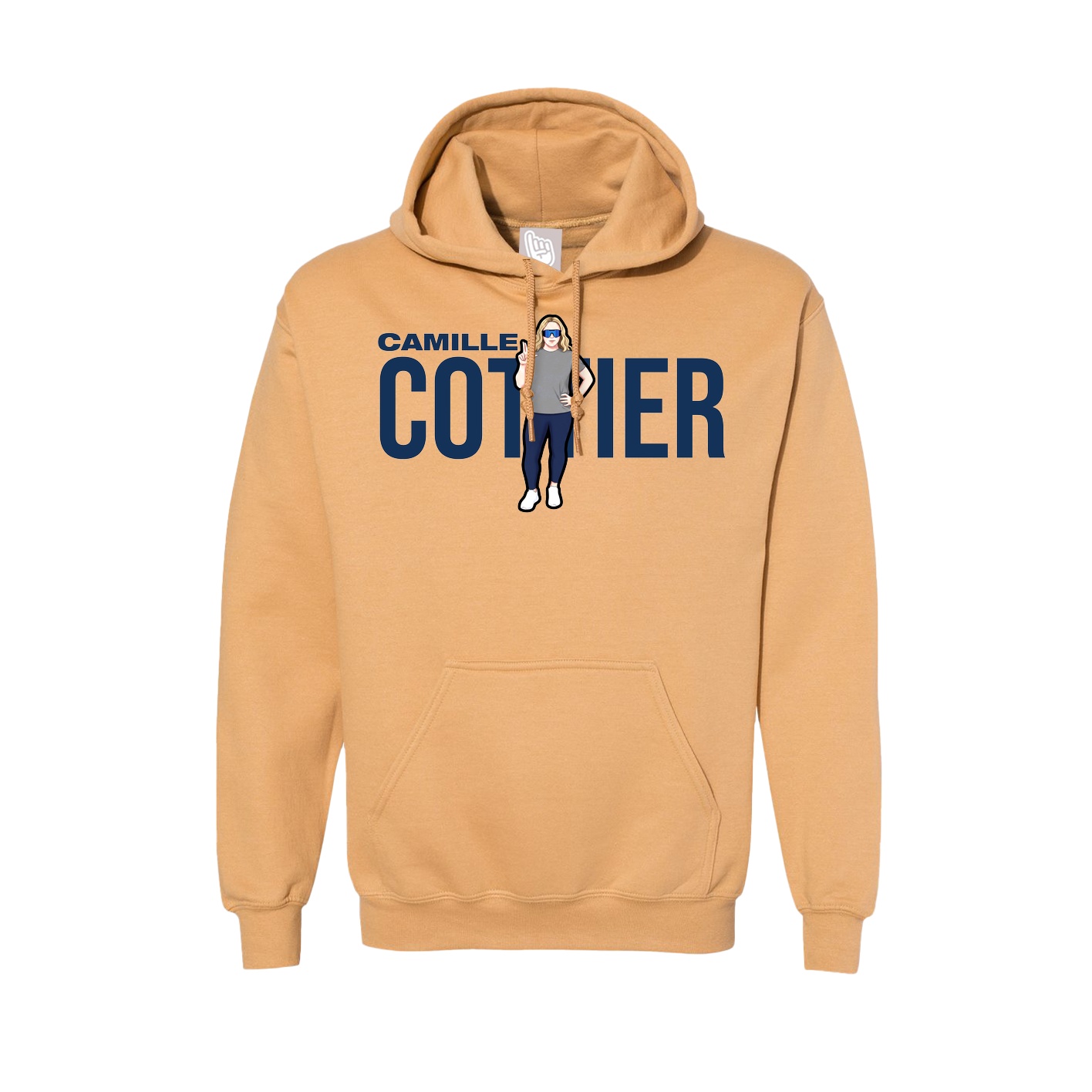 Hoodie — Player Name in Vegas Gold
